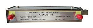 Шаговый аттенюатор LUNA SMA-18-110-10, от 0 до 18 ГГц, от 0 до 110 дБ, шаг 10 дБ