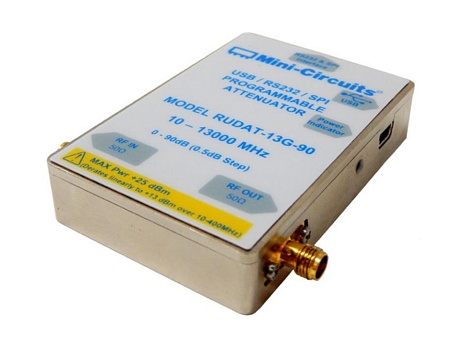 Mini-Circuits RUDAT-13G-90, от 10 до 13000 МГц, от 0 до 90 дБ, шаг 0,5 дБ